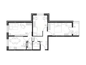 3-к квартира, вторичка, 68м2, 25/25 этаж
