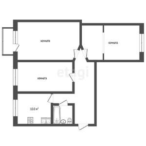 3-к квартира, вторичка, 59м2, 3/5 этаж