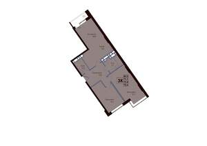 3-к квартира, вторичка, 72м2, 23/25 этаж
