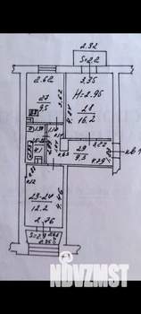 2-к квартира, вторичка, 51м2, 4/4 этаж