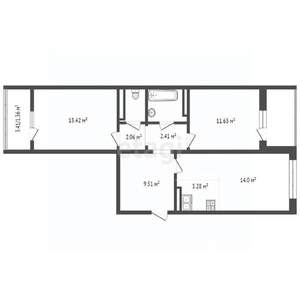 2-к квартира, вторичка, 65м2, 12/18 этаж