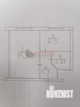 1-к квартира, вторичка, 30м2, 1/5 этаж