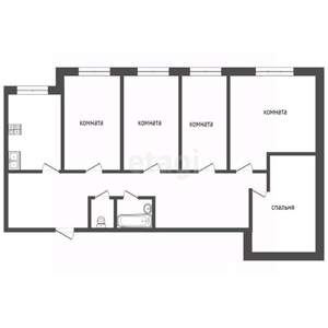 5-к квартира, вторичка, 79м2, 1/3 этаж