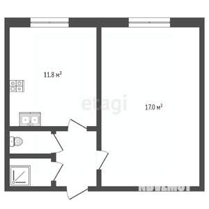 1-к квартира, вторичка, 35м2, 9/9 этаж