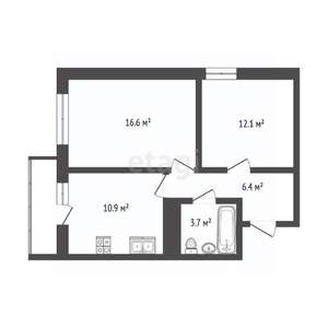 2-к квартира, вторичка, 52м2, 4/27 этаж
