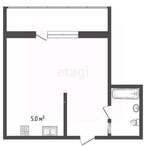 Студия квартира, вторичка, 24м2, 6/18 этаж