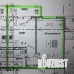 1-к квартира, вторичка, 40м2, 7/17 этаж
