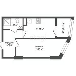 1-к квартира, вторичка, 41м2, 12/26 этаж