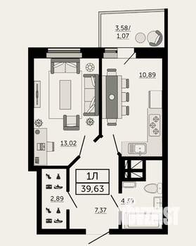 1-к квартира, вторичка, 40м2, 5/32 этаж