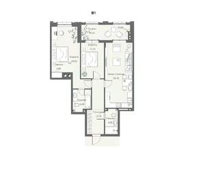 3-к квартира, вторичка, 87м2, 2/4 этаж