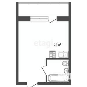 Студия квартира, вторичка, 25м2, 1/4 этаж