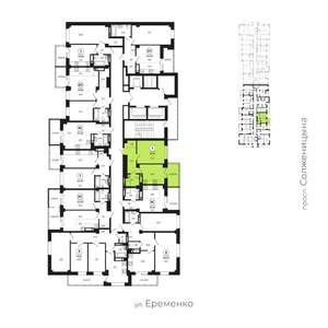 1-к квартира, вторичка, 39м2, 18/24 этаж