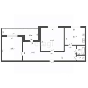 2-к квартира, вторичка, 70м2, 8/9 этаж