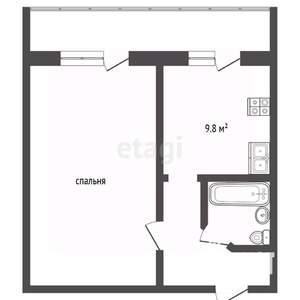 1-к квартира, вторичка, 37м2, 4/10 этаж