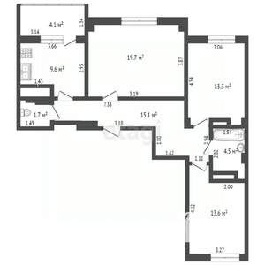 3-к квартира, вторичка, 93м2, 10/24 этаж
