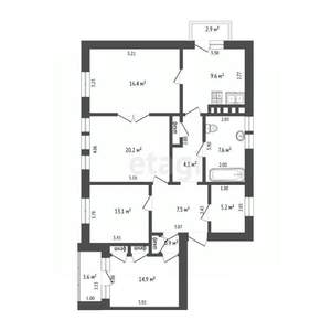 4-к квартира, вторичка, 102м2, 4/5 этаж