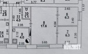 3-к квартира, вторичка, 39м2, 2/2 этаж