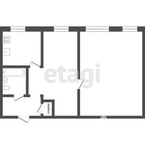 2-к квартира, вторичка, 43м2, 1/5 этаж