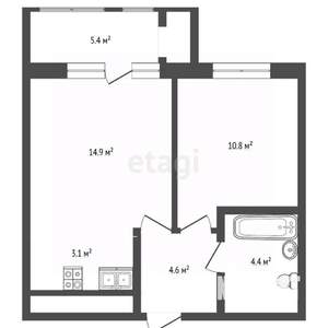2-к квартира, вторичка, 41м2, 11/13 этаж