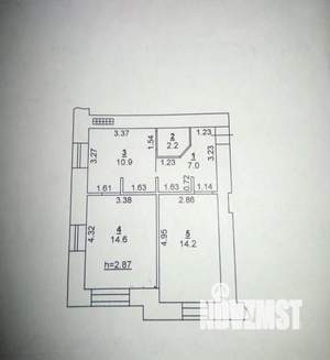 2-к квартира, вторичка, 49м2, 1/5 этаж