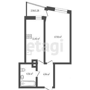 1-к квартира, вторичка, 42м2, 24/25 этаж