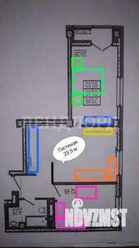 2-к квартира, вторичка, 61м2, 7/9 этаж