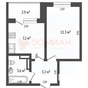 1-к квартира, вторичка, 25м2, 7/15 этаж