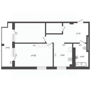 2-к квартира, вторичка, 67м2, 21/23 этаж