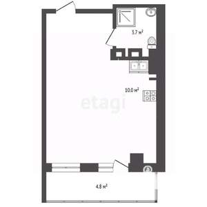 Студия квартира, вторичка, 35м2, 16/18 этаж