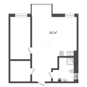 2-к квартира, вторичка, 43м2, 8/25 этаж