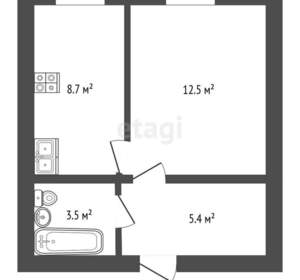 1-к квартира, вторичка, 30м2, 7/7 этаж