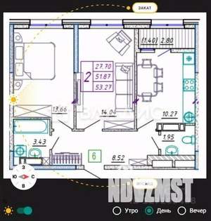 2-к квартира, вторичка, 53м2, 10/20 этаж