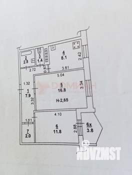 2-к квартира, вторичка, 51м2, 8/9 этаж