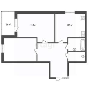 2-к квартира, вторичка, 60м2, 17/18 этаж