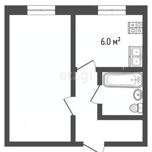 1-к квартира, вторичка, 30м2, 4/5 этаж
