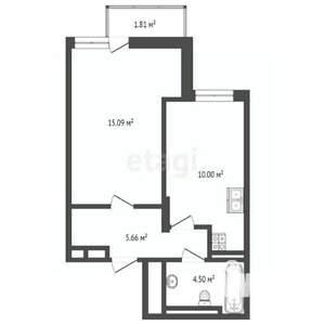 1-к квартира, вторичка, 38м2, 16/28 этаж