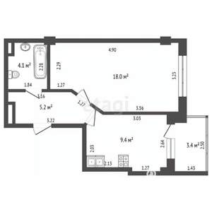 1-к квартира, вторичка, 39м2, 10/19 этаж