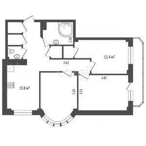 3-к квартира, вторичка, 86м2, 10/17 этаж