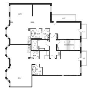 4-к квартира, вторичка, 128м2, 4/9 этаж