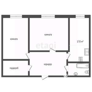 3-к квартира, вторичка, 61м2, 6/11 этаж