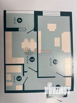 1-к квартира, вторичка, 44м2, 15/28 этаж