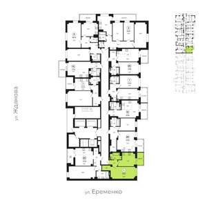 1-к квартира, вторичка, 39м2, 6/24 этаж