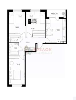 3-к квартира, вторичка, 84м2, 5/6 этаж