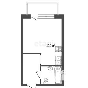 Студия квартира, вторичка, 27м2, 2/3 этаж