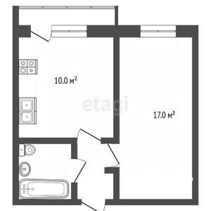 1-к квартира, вторичка, 36м2, 19/22 этаж