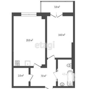 2-к квартира, вторичка, 61м2, 4/10 этаж