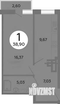 1-к квартира, вторичка, 42м2, 20/25 этаж