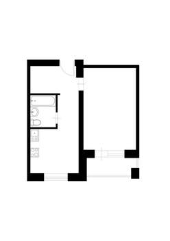 1-к квартира, вторичка, 40м2, 4/6 этаж