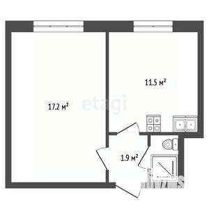 1-к квартира, вторичка, 30м2, 4/9 этаж