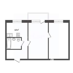 2-к квартира, вторичка, 44м2, 5/5 этаж
